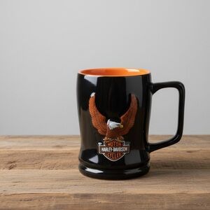 3D HARLEY DAVIDSON RAISED EAGLE COFFEE MUG. NEW WITHOUT TAG.